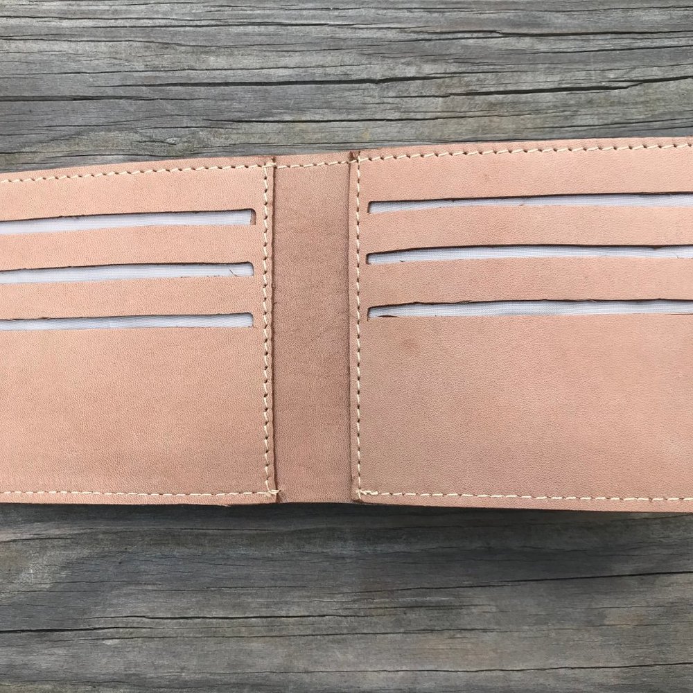 Men Wallet Bifold All Leather Card Holder Purse - Picture 5 of 13